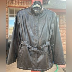 Vintage Giacca 5 Star Outerwear faux leather coat with detachable hood